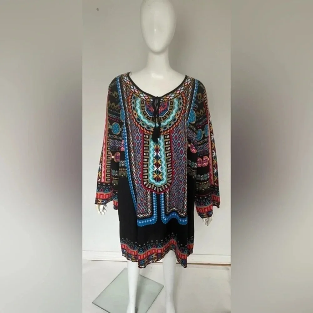 Flying Tomato tunic dress NWOT Women Size XXL Plus Long Sleeve Black - Picture 1 of 10